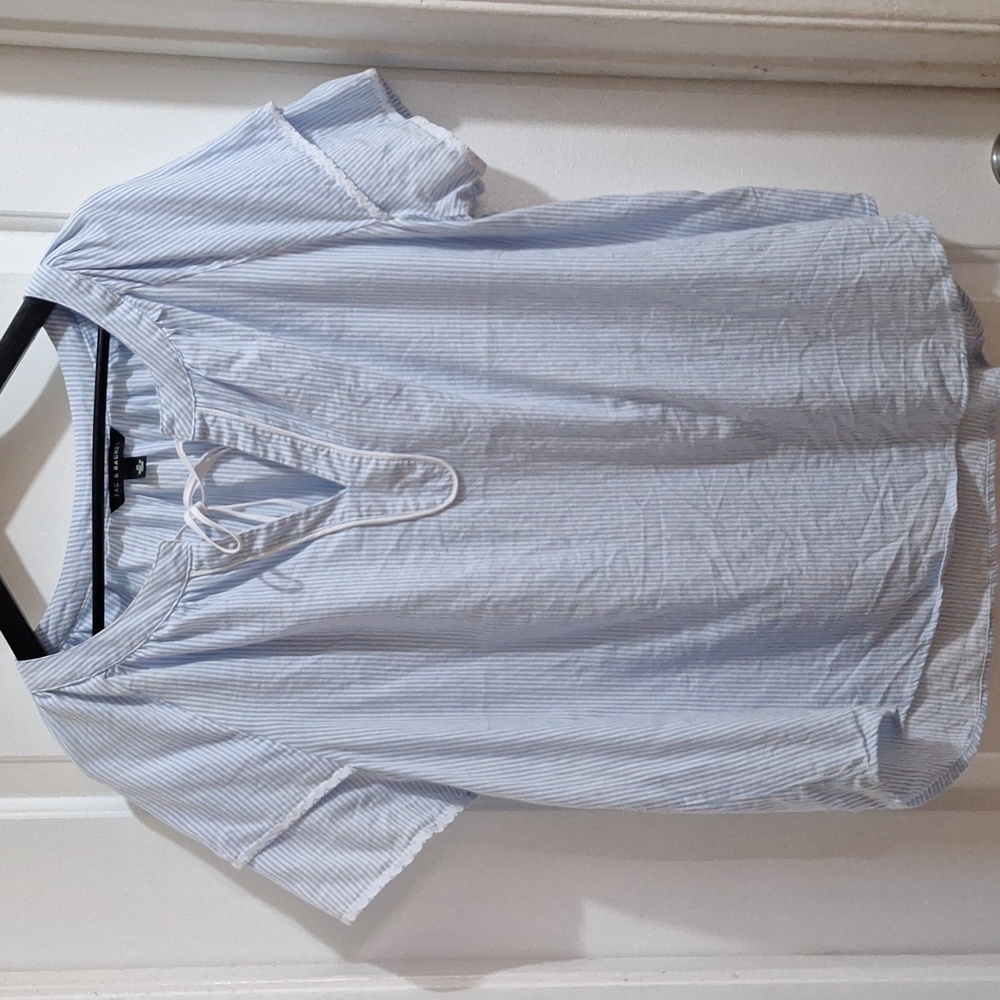 Zach‎ & Rachel women's top size XL 100% cotton striped